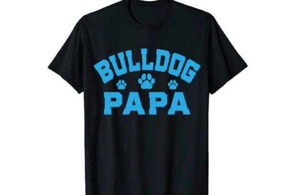 Bulldog Papa SVG PNG Sublimation T-shirt