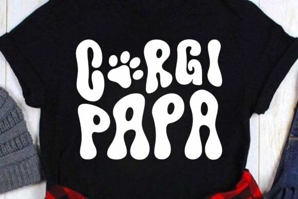 Retro Corgi Papa Svg Png T-shirt Design