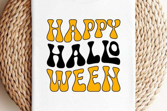 Retro Happy Halloween SVG Wavy PNG Review