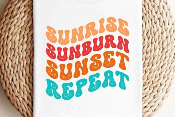 Retro Sunrise Sunburn Sunset Repeat Svg Review